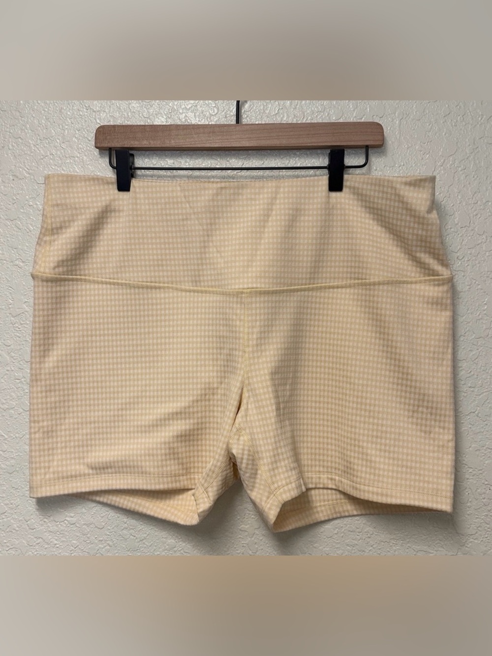 NIKE Gingham Yellow and White Bike Shorts Size 2X